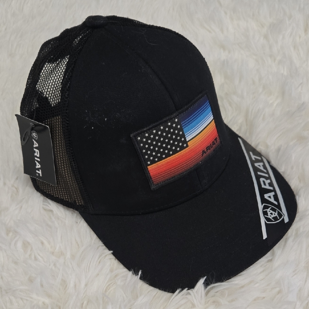 Ariat Serape Flag Trucker Hat NWT